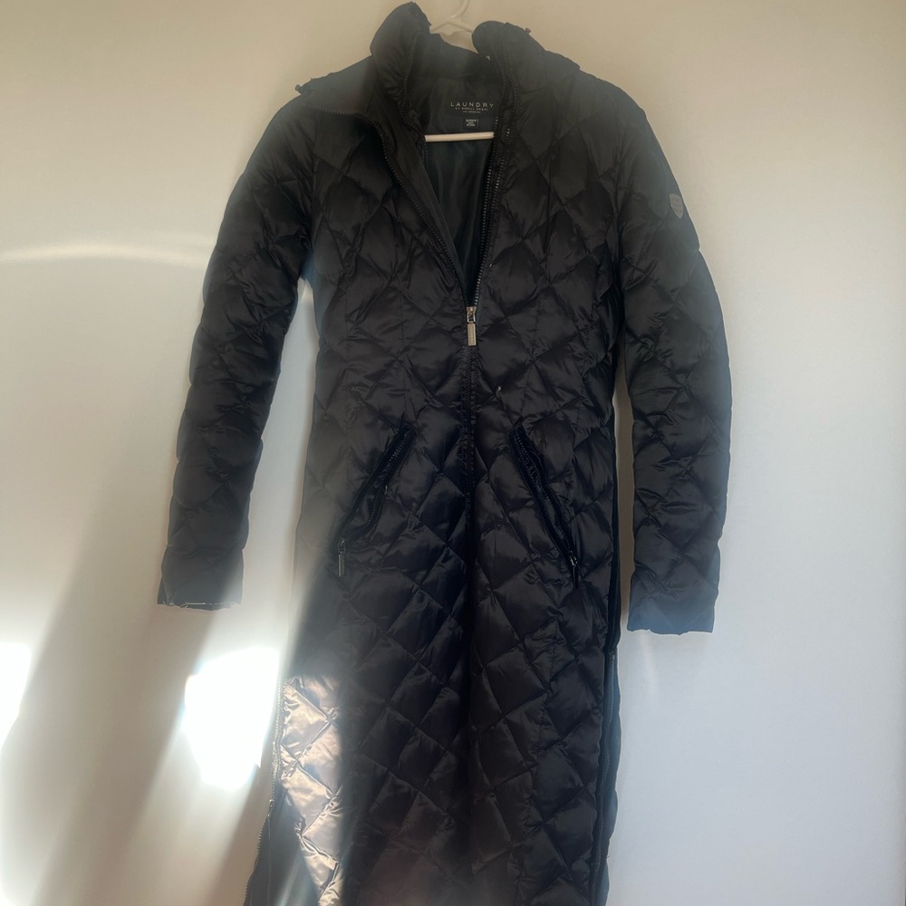Laundry By Shelli Segal Black Quilted Puffer Coat